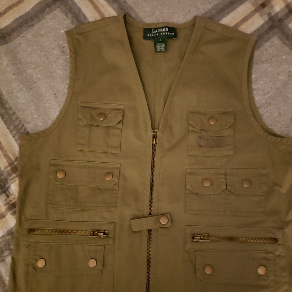 NWOT Ralph Lauren Military Green Vest Sz. S